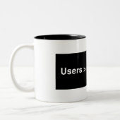 Brotkrumen-Wecker-Tasse der Zweifarbige Tasse (Links)