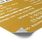 Brotlaib in Scheiben, Bäcker, Bäckerei Store Werbu Poster (Ecke)