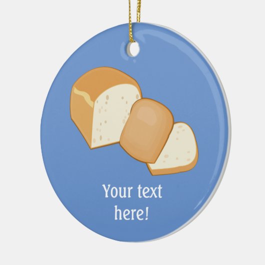 Brotlaib in Scheiben mit Kruste Keramik Ornament (Links)