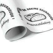 Brotlaib liebend lustige Backhandfrau Geschenkpapier (Rolleneckpunkt)