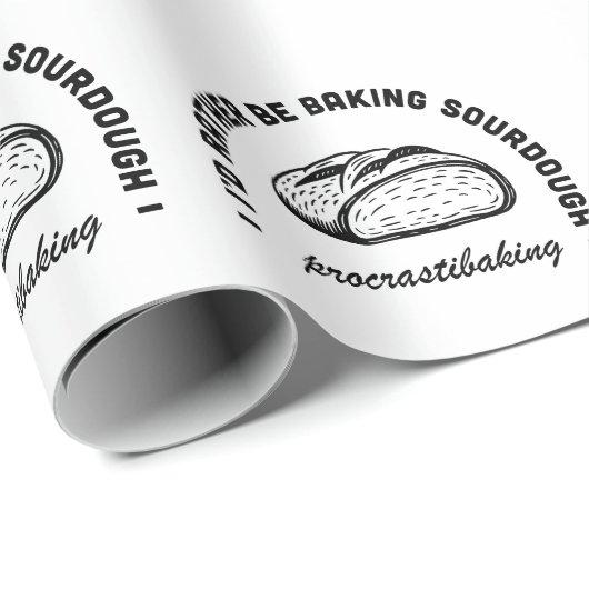 Brotlaib liebend lustige Backhandfrau Geschenkpapier (Rolleneckpunkt)