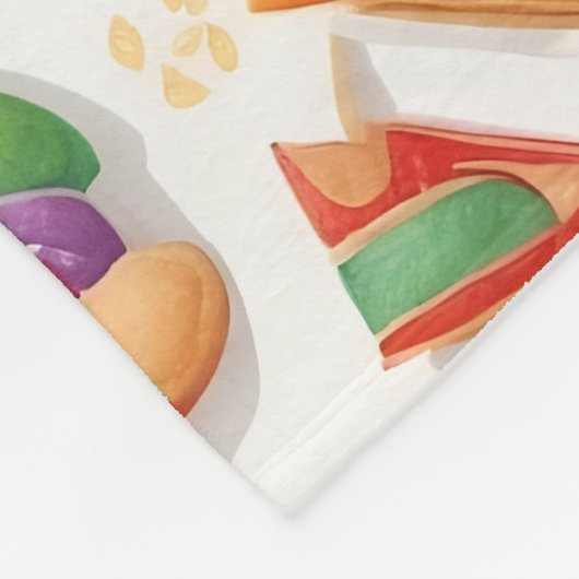 Brotlaib Retro Personalisiertes Muster Fleecedecke (Ecke)