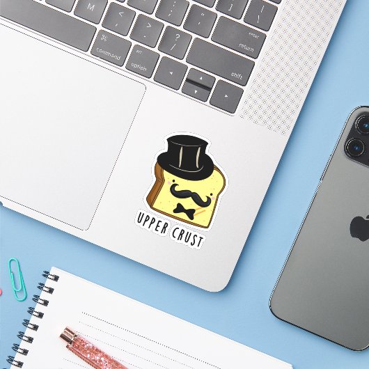 Brotpuppe Aufkleber (Laptop mit iPhone)