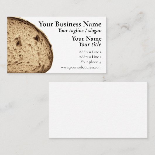 Brotsaal Baker Brooklé Visitenkarte (Vorne/Hinten)