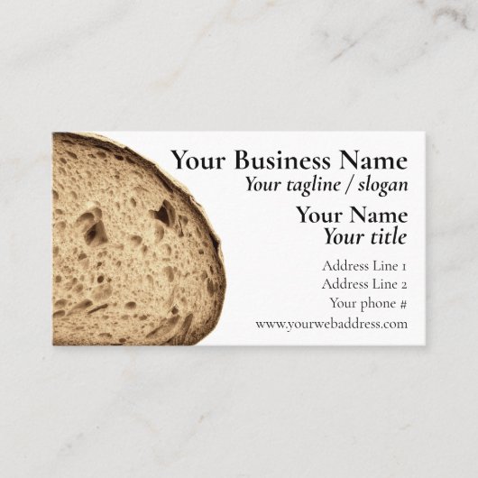 Brotsaal Baker Brooklé Visitenkarte (Vorderseite)