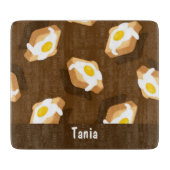 Brotsatz mit Eizellmuster Schneidebrett (Vorderseite)