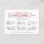 Brotsorten-Vorsorgeanleitung Pink Wasserfarbe Visitenkarte (Vorderseite)