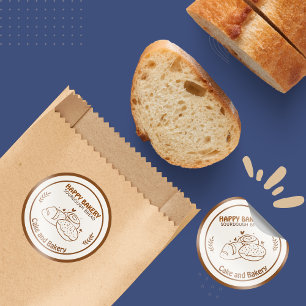 Brotsortimente aus der Konditorei Kaffee Tone Runder Aufkleber
