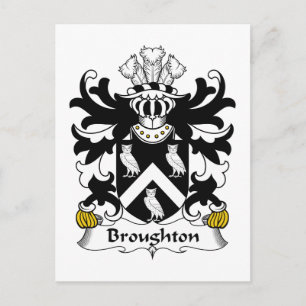 Broughton Familienwappen Postkarte