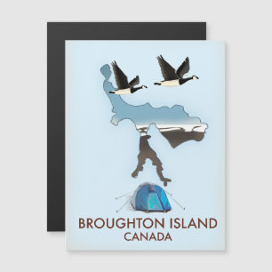 Broughton Insel Kanada Reiseplan Magnetkarte