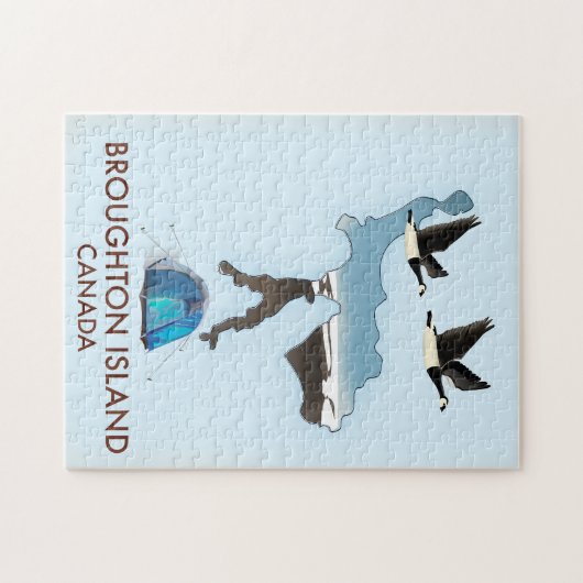 Broughton Insel Kanada Reiseplan Puzzle (Horizontal)