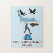 Broughton Insel Kanada Reiseplan Puzzle (Vertikal)