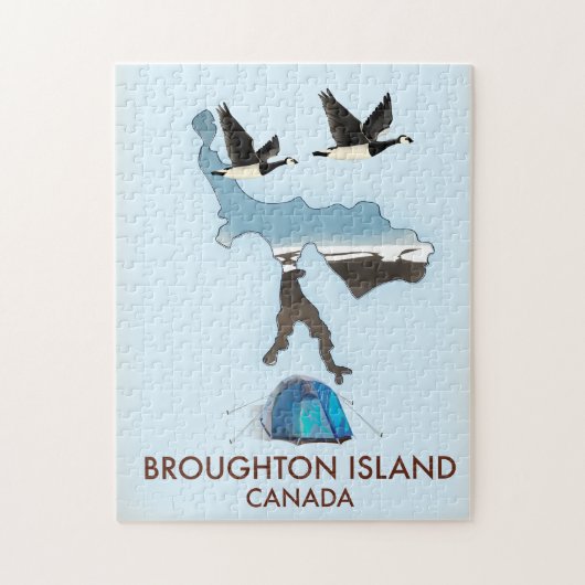 Broughton Insel Kanada Reiseplan Puzzle (Vertikal)