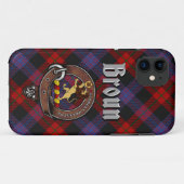 Broun Clan Abzeichen & Tartan Phone Case (Rückseite (Horizontal))