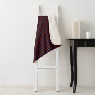 Broun oder Grady Clan Tartan Kariertes Muster Sherpadecke