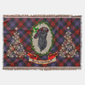 Broun Scottie Dog Christmas Decke (Vorderseite)