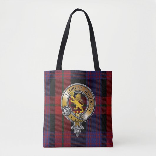 Broun Tartan & Abzeichen Tasche (Vorderseite)