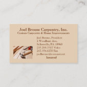 Brouse Zimmerei-Visitenkarte Visitenkarte (Rückseite)