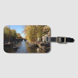 Brouwersgracht Amsterdam Canal Autumn Foto Gepäckanhänger
