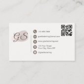 Brow Artist Blush Mauve Moderner Eleganter QR Code Visitenkarte (Rückseite)