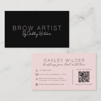 Brow Artist Blush Pink QR-Code Visitenkarte