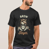 Brow Artist Esthetician Microblading Skelettbrow T-Shirt (Vorderseite)
