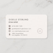 Brow Artist Feminine Professional Visitenkarte (Rückseite)