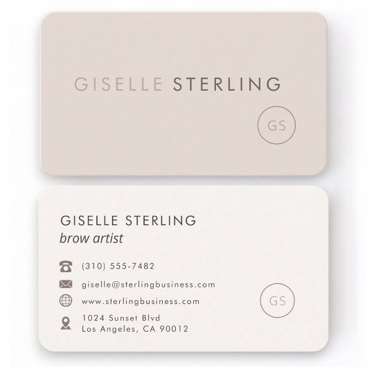 Brow Artist Feminine Professional Visitenkarte