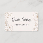 Brow Artist Floral Visitenkarte (Vorderseite)