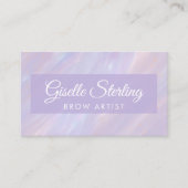 Brow Artist Iridescent QR Code Opal Holographic Visitenkarte (Vorderseite)