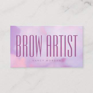 Brow Artist Lila Pastell Holografisch Visitenkarte