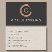 Brow Artist Modern Minimalist  Visitenkarte