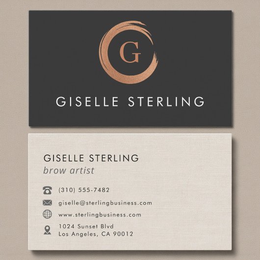 Brow Artist Modern Minimalist  Visitenkarte