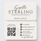 Brow Artist Neutral QR Code Visitenkarte