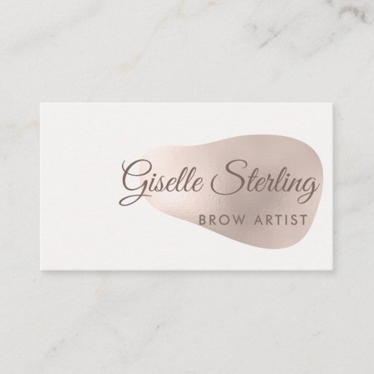 Brow Artist Rose Goldene Fossilienblüte Abstrakt Visitenkarte (Vorderseite)