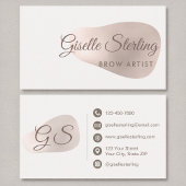 Brow Artist Rose Goldene Fossilienblüte Abstrakt Visitenkarte