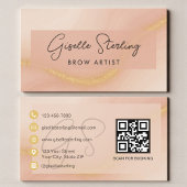 Brow Artist Watercolor QR Code Visitenkarte