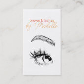Brow Bar Microblading Lash Extensions Minimalistis Visitenkarte (Vorderseite)