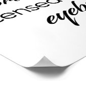 Brow-Künstler, der zur Bildung von Augenbrauen zug Poster (Ecke)