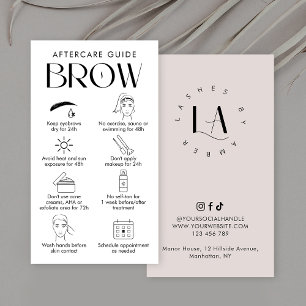 Brow Lamination Aftercare Moderne Logo-Creme Visitenkarte