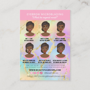 Brow Microblading Aftercare & Appointment-Marmor Visitenkarte