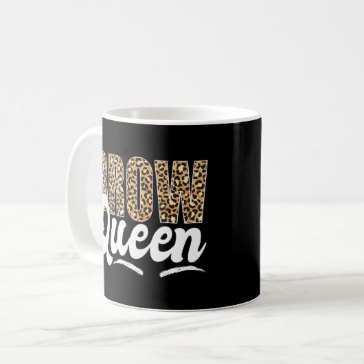 Brow Queen Brow Artist Brow Tech Leopard Brow Quee Kaffeetasse (Vorderseite Links)