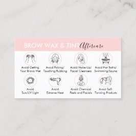Brow Wax Tint Aftercare Instruktion Visitenkarte