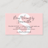 Brow Wax Tint Aftercare Instruktion Visitenkarte (Vorderseite)