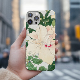 Browallia & Hibiskus Blume - Japanischer Holzblock Case-Mate iPhone Hülle