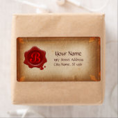 BROWER PARCHMENT UND ROT-WAX SIEGEL MONOGRAM (Insitu)