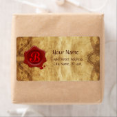 BROWER PARCHMENT UND ROT-WAX SIEGEL MONOGRAM (Insitu)