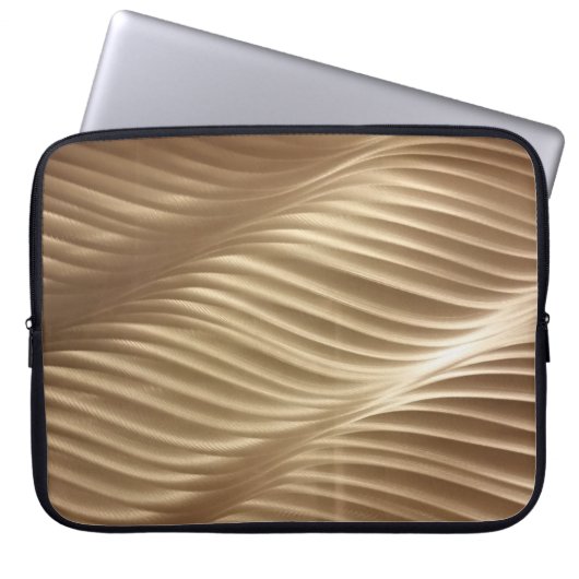 BROWER UND WEISS STRIPIERTE TEXTILE LAPTOPSCHUTZHÜLLE (Vorderseite)
