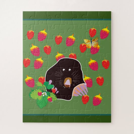 Browm Garden Mole Butterflies Puzzle (Vertikal)