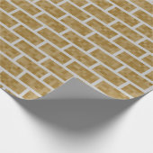 Brown8-bitgraphik-Art-Ziegelstein-Muster Geschenkpapier (Ecke)